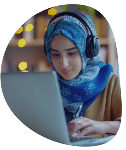Student benefiting from precise Arabic transcription, accurately tailored to educational research and academic use. Student benefiting from precise Arabic transcription, accurately tailored to educational research and academic use.