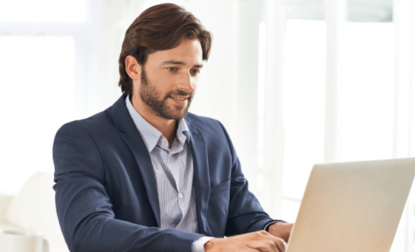 Business owner using professional boston translation services for accurate and effective communication.