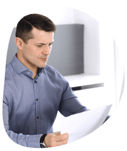 Customer using accurate English to French translation services, ensuring perfect conversion of documents with no errors.