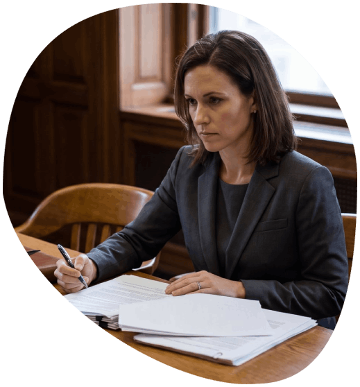 A client signs a translated affidavit as Boise Translation Services checks legal names, dates, and sworn statements.
