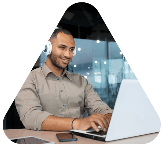 Customer using professional Academic transcription services, getting accurate, timely transcriptions for academic research.