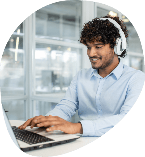 Customer using legal transcription for typing court audio while helping clients receive affordable and accurate transcripts.
