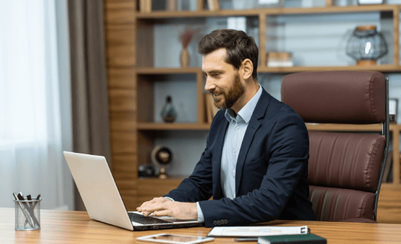 A translator using advanced tools to deliver fast New Orleans translation services, ensuring clients receive timely service.