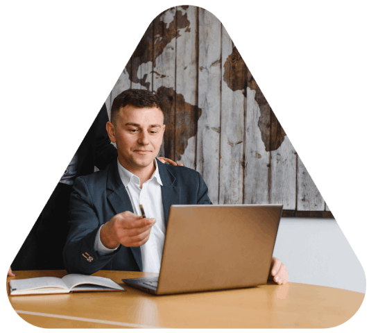 A small business owner submits HR policies as Green Bay Translation Services handles business translations for staff updates.