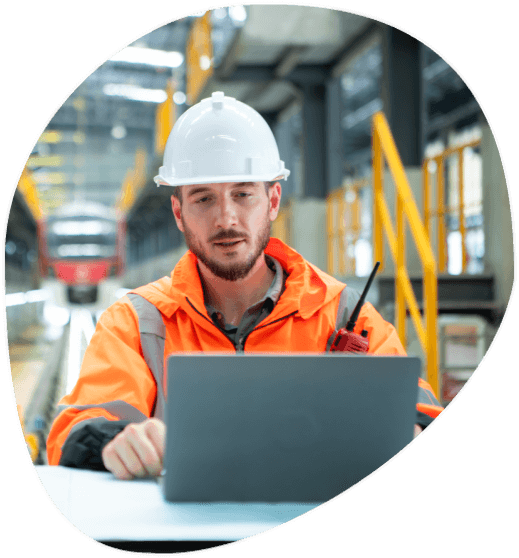 Industry worker in Carlsbad using translation services to communicate effectively across multiple languages in their sector.