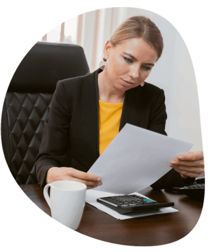 A certified translator checks legal documents for accuracy and seals the packet, provided by Augusta Translation Services.