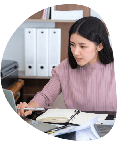 The client utilizing on legal documents, providing accurate French translations with certification and quality.