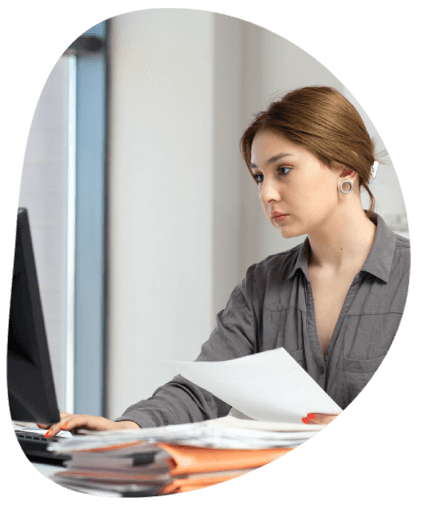 Customer using certified translation services in San Bernardino, ensuring accurate translations for legal documents.