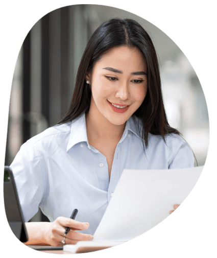 A customer using certified translation services for vital documents in Boca Raton, ensuring authenticity and accuracy.