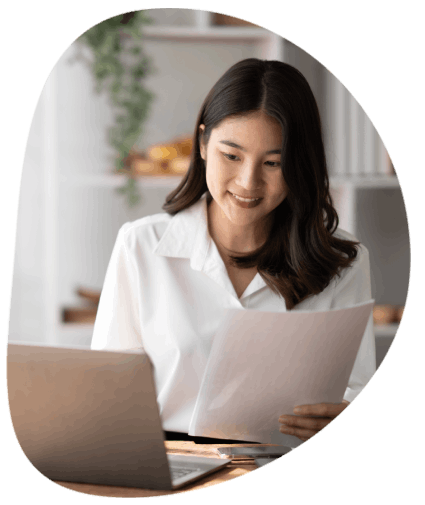 Customer using certified translation documents from translation services in Odessa for immigration and legal purposes.