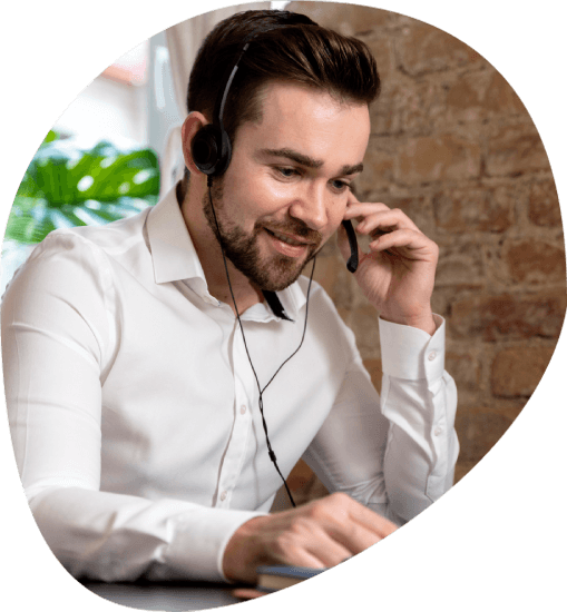 A user uploads audio on a secure portal for Tulsa Transcription Services, starting a free trial for certified transcripts.