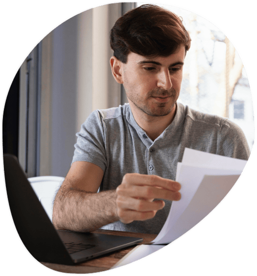 Translator working on a legal document for a customer using remarkable corona translation services. Translator working on a legal document for a customer using remarkable corona translation services.