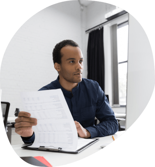 A project manager labels specialized document files for Expert Translation Services in Columbia Missouri.