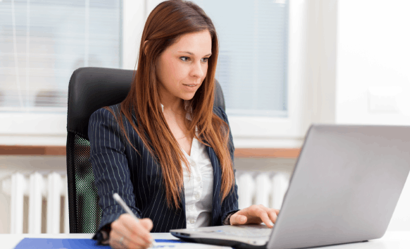 A business professional providing ATA Translation Services to facilitate international communication.