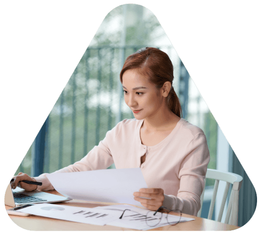 A client reviews per-word rates with a manager at a Translation Services company in Fairfield, comparing document and audio.