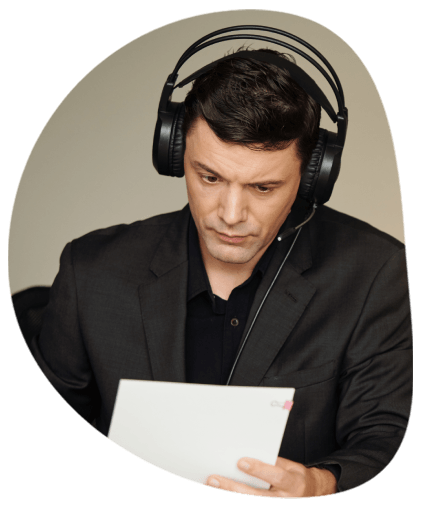 Customer using certified German transcription services with fast turnaround and seamless integration into workflows.