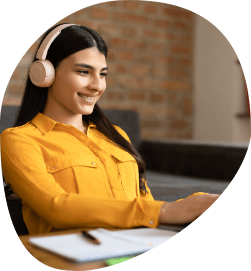 A client utilizing fast transcription services in Pompano Beach, with secure file delivery and post delivery support.