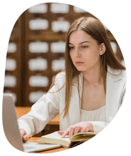 A student using Academic translation services to translate documents for studying abroad in an English speaking country.