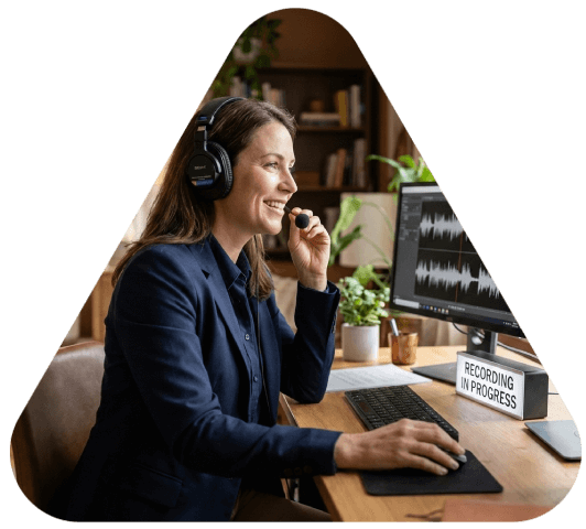 Specialist producing IVR voice-over US voicemail greetings for professional and efficient brand communication.