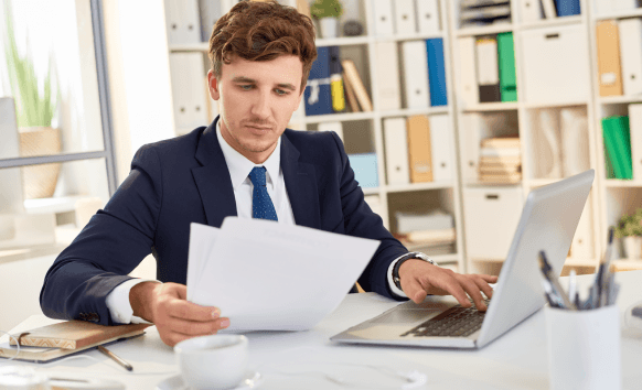 Translator working on multilingual document through language translation services online, ensuring accurate translations.