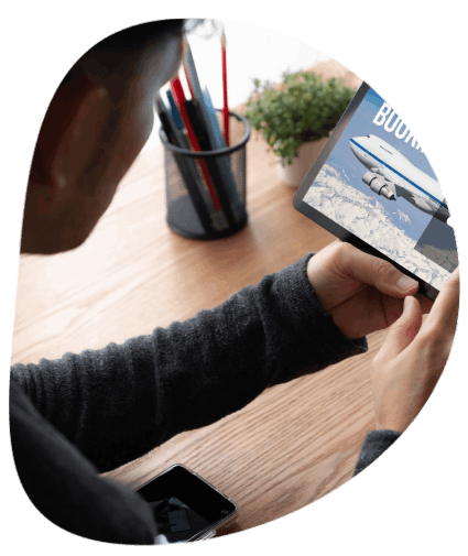 A linguist tests a localized website menu as Manchester Translation Services adapts pages, CTAs, and user flows.