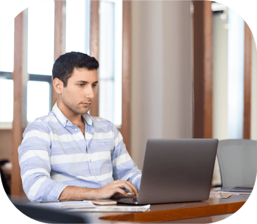 Customer using expert multilingual translation services in Fort Lauderdale, specializing in both common and rare languages.