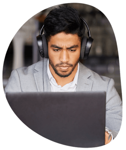 The client reviewing the advanced transcription features for bulk orders in New Jersey, streamlining their workflow.