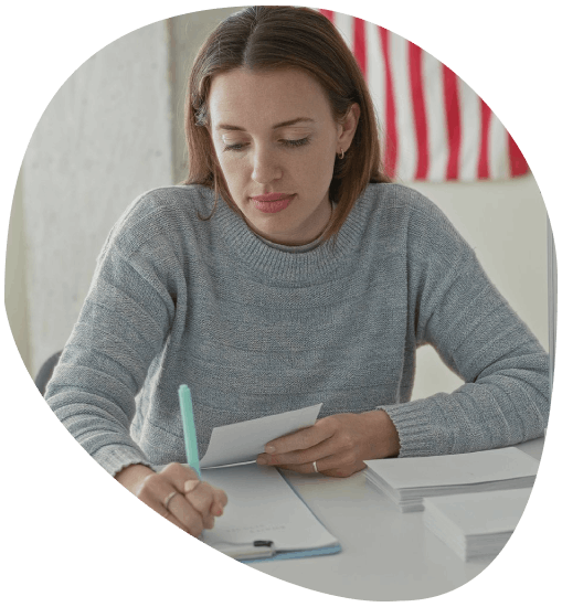 A client uploads scans to a secure portal as Boise Translation Services receives USCIS immigration documents for translation.