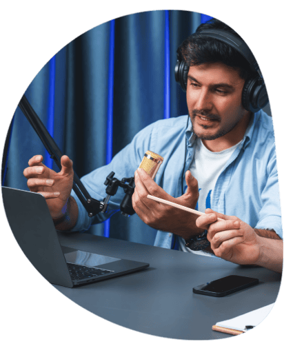 A customer benefits from transcription for accurate of media recordings, including TV shows, podcasts, and interviews. A customer benefits from transcription for accurate of media recordings, including TV shows, podcasts, and interviews.