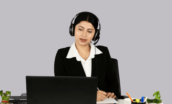 A transcriptionist efficiently transcribes audio to text for a client in Pompano Beach, offering fast & professional service.