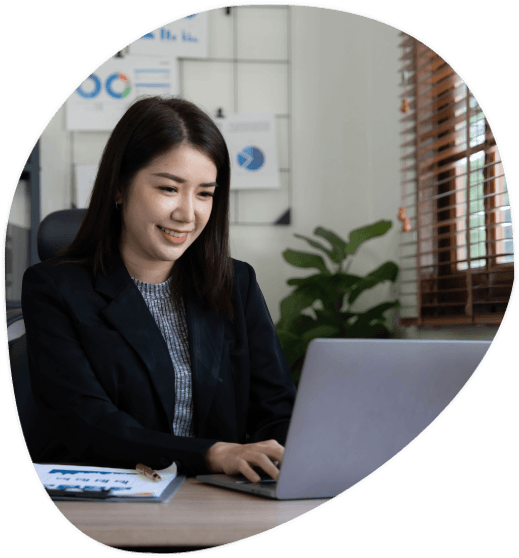 A translator uses CAT software at a Norfolk translation company to speed up translation services while maintaining terms.