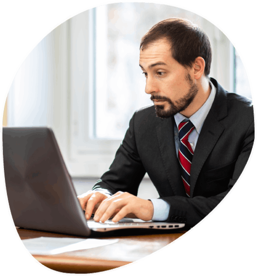 A language translator in Fargo joins a Skype session with notes and headset, representing Translation Services in Fargo.