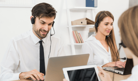 Customer benefiting from expert German transcription with dedicated support, scalable solutions, and advanced technology.