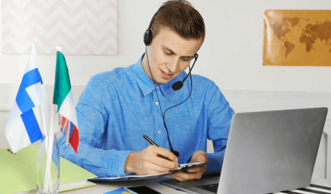 Transcriber proficiently offering German transcription services alongside multiple language transcription options.
