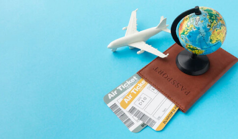  High Angle Passport and Tickets Arrangement
