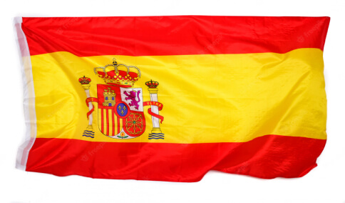 An image of the Spanish flag on a white background