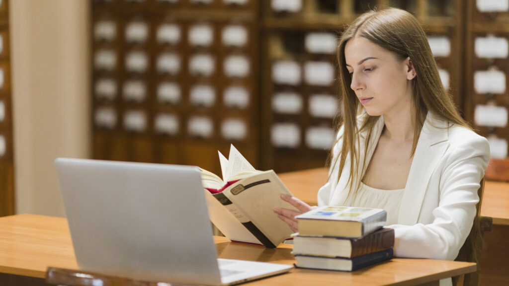 A professional translator working in book translation services